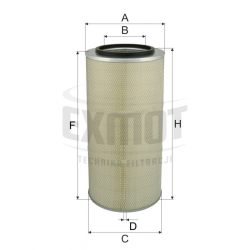 Wkład filtra powietrza WPO 241-01 - Zamiennik: SA 17169, SL 81498, AM444, 93307E.